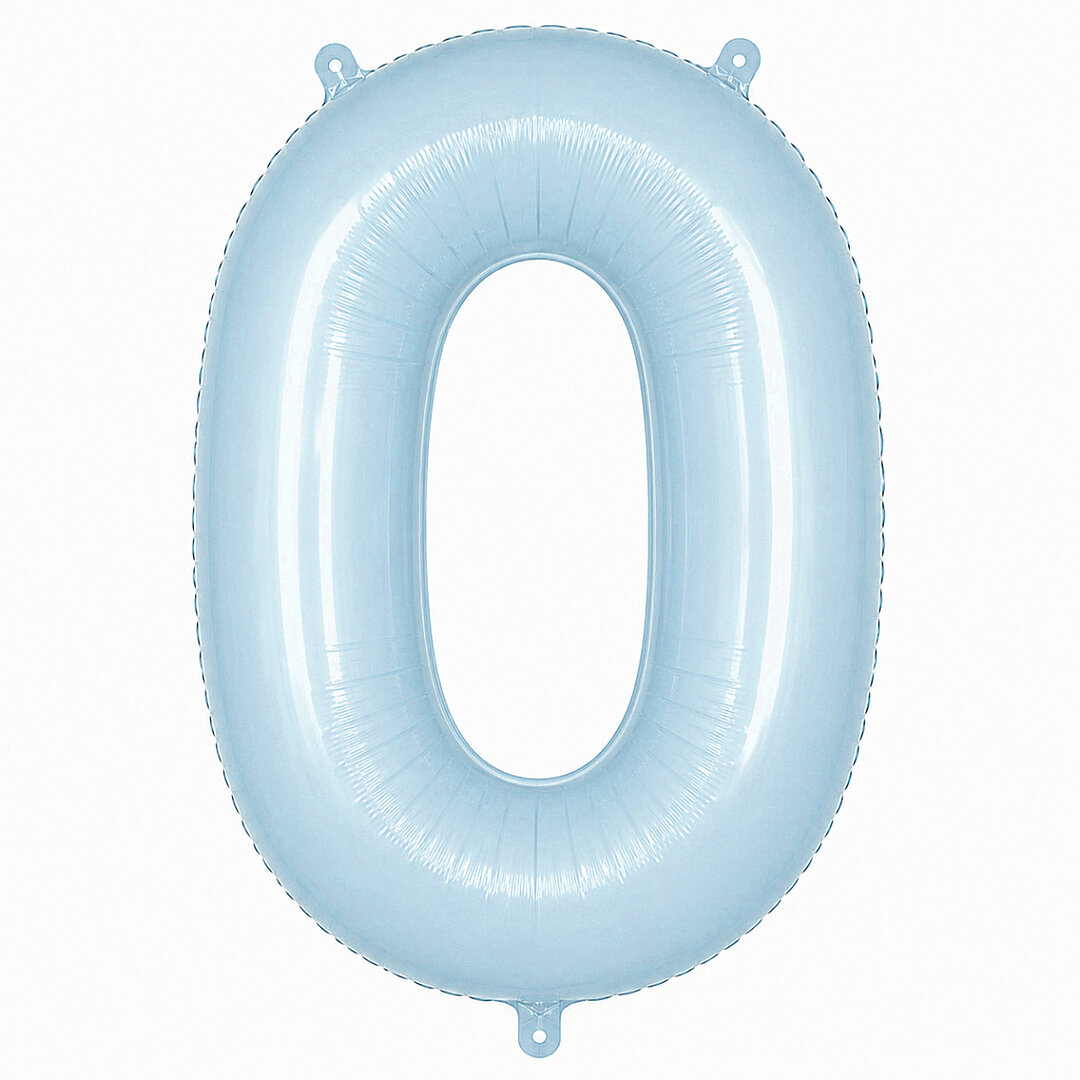 0 Rakam Folyo Balon Mavi Rengi (76 cm) 