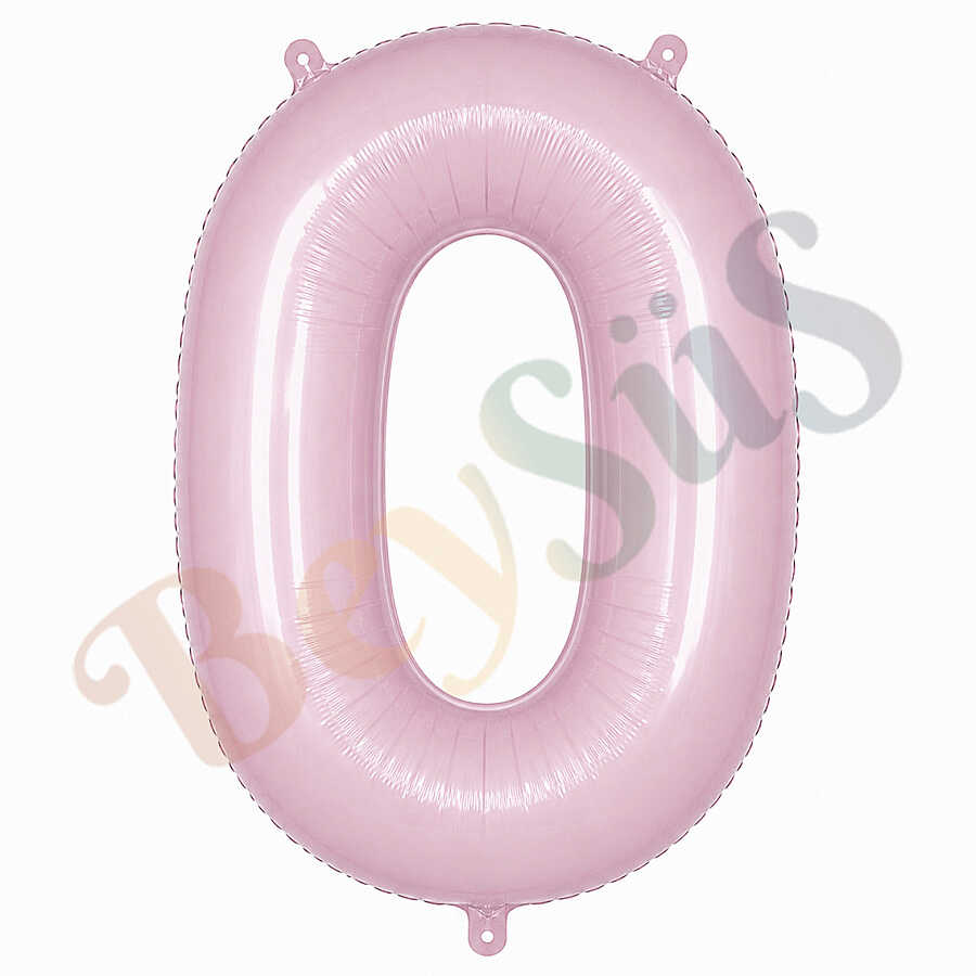 0 Rakam Folyo Balon pembe Rengi (76 cm)