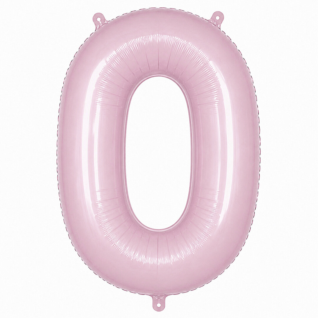 0 Rakam Folyo Balon pembe Rengi (76 cm) 