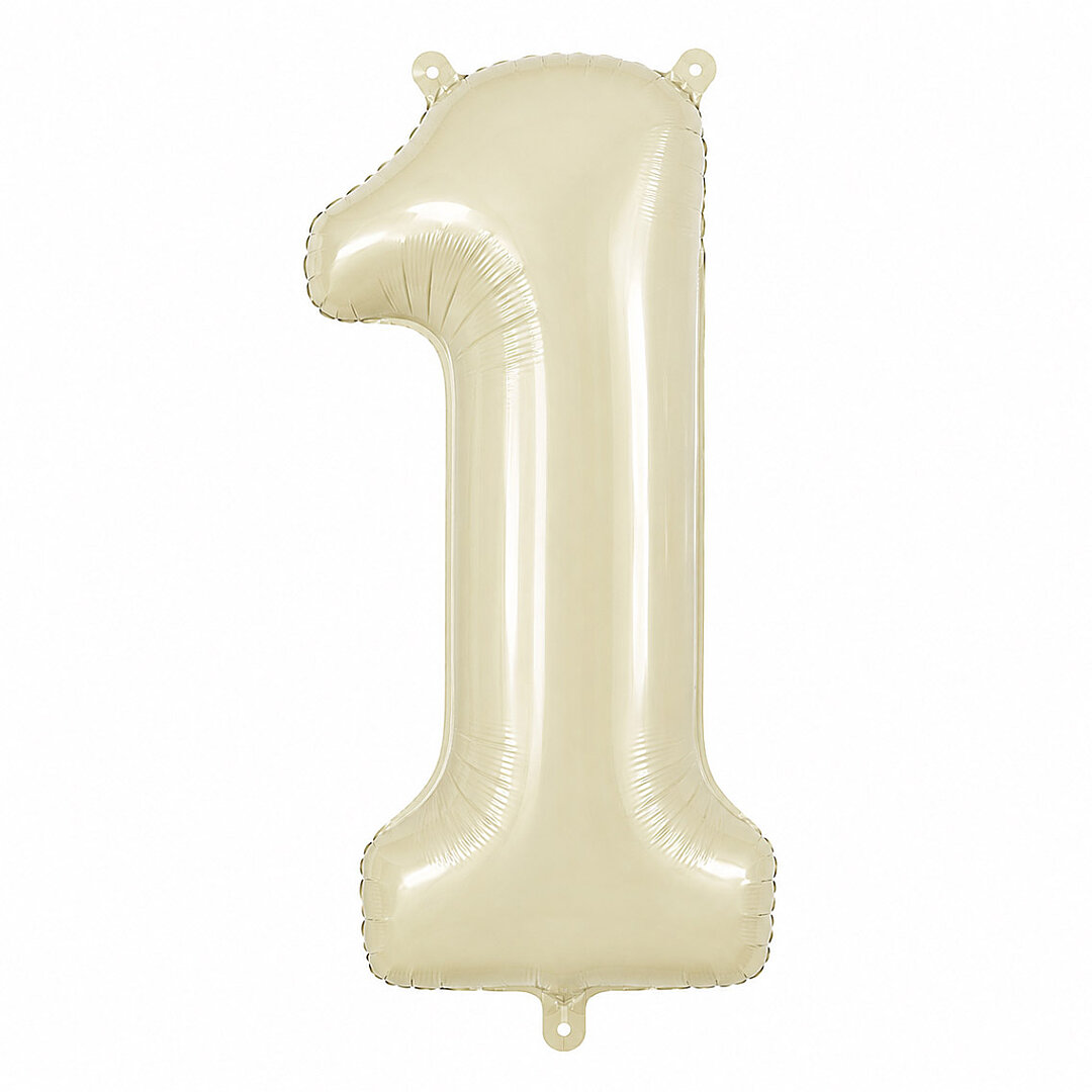 1 Rakam Folyo Balon krem Rengi (76 cm) 