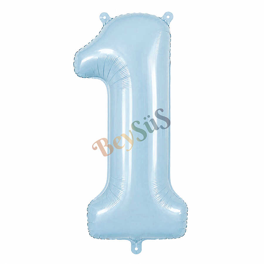 1 Rakam Folyo Balon Mavi Rengi (76 cm)