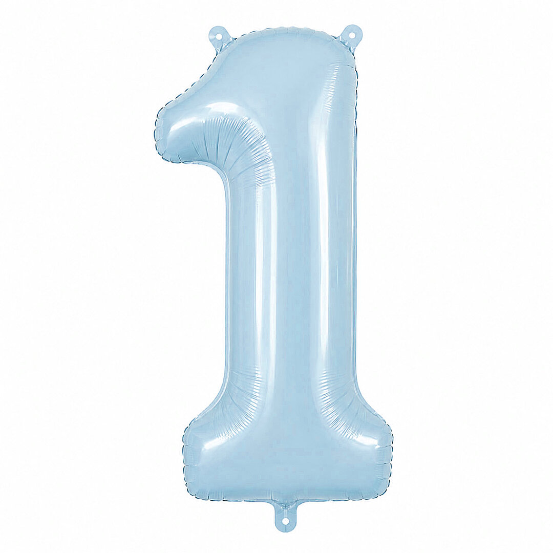 1 Rakam Folyo Balon Mavi Rengi (76 cm) 