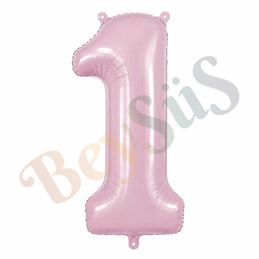 1 Rakam Folyo Balon pembe Rengi (76 cm)