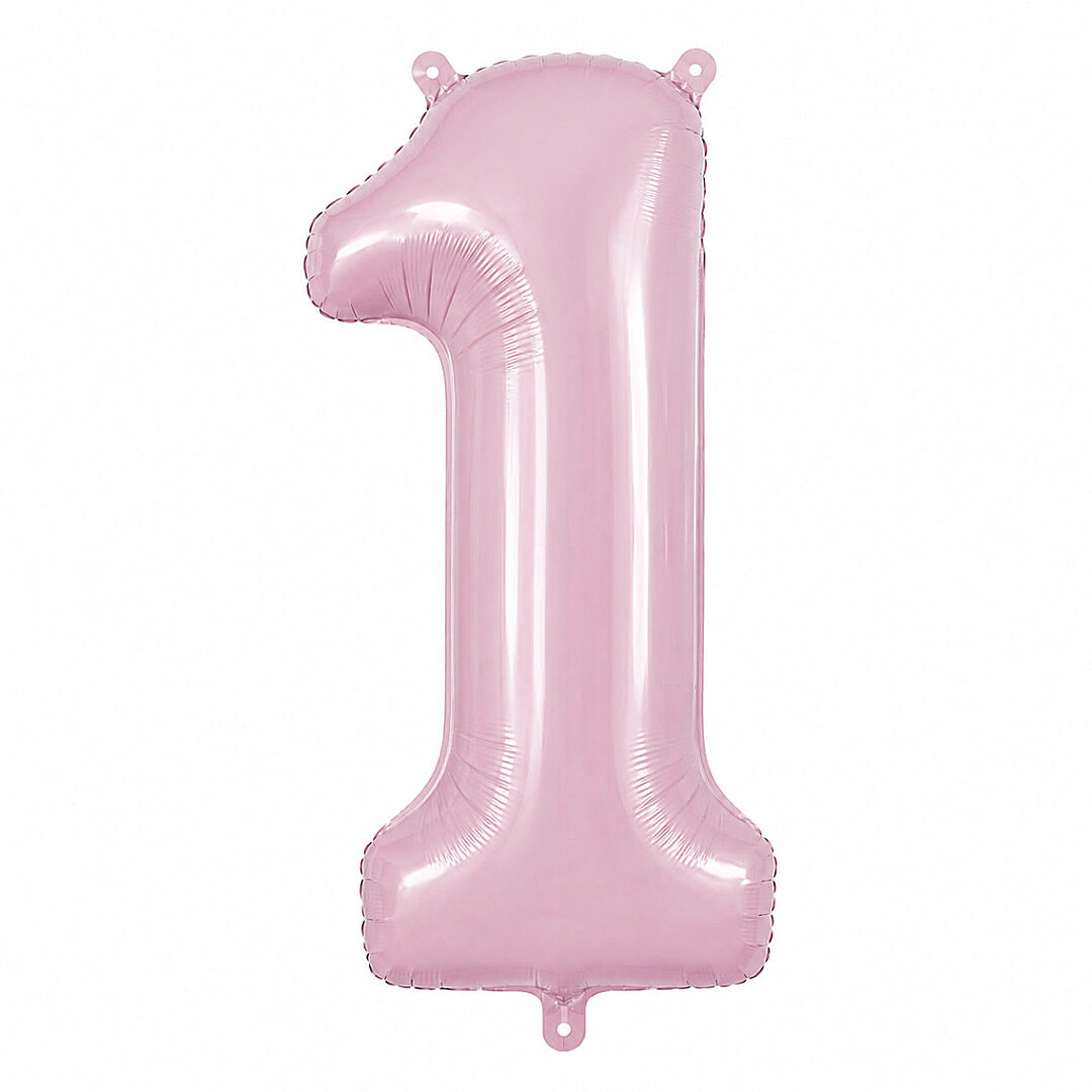 1 Rakam Folyo Balon pembe Rengi (76 cm) 