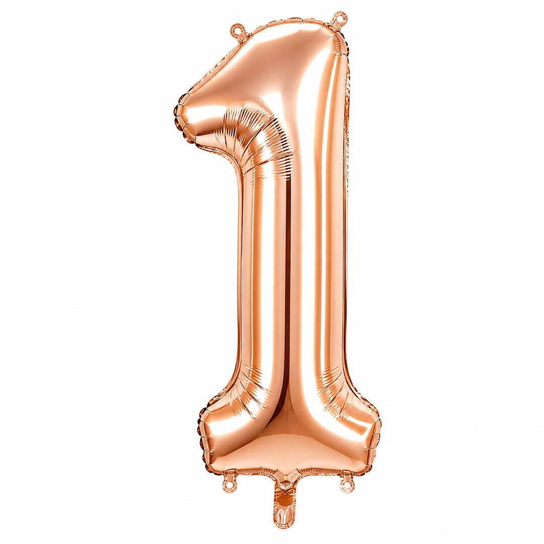 1 Rakam Folyo Balon Rose Gold Rengi (76 cm) 