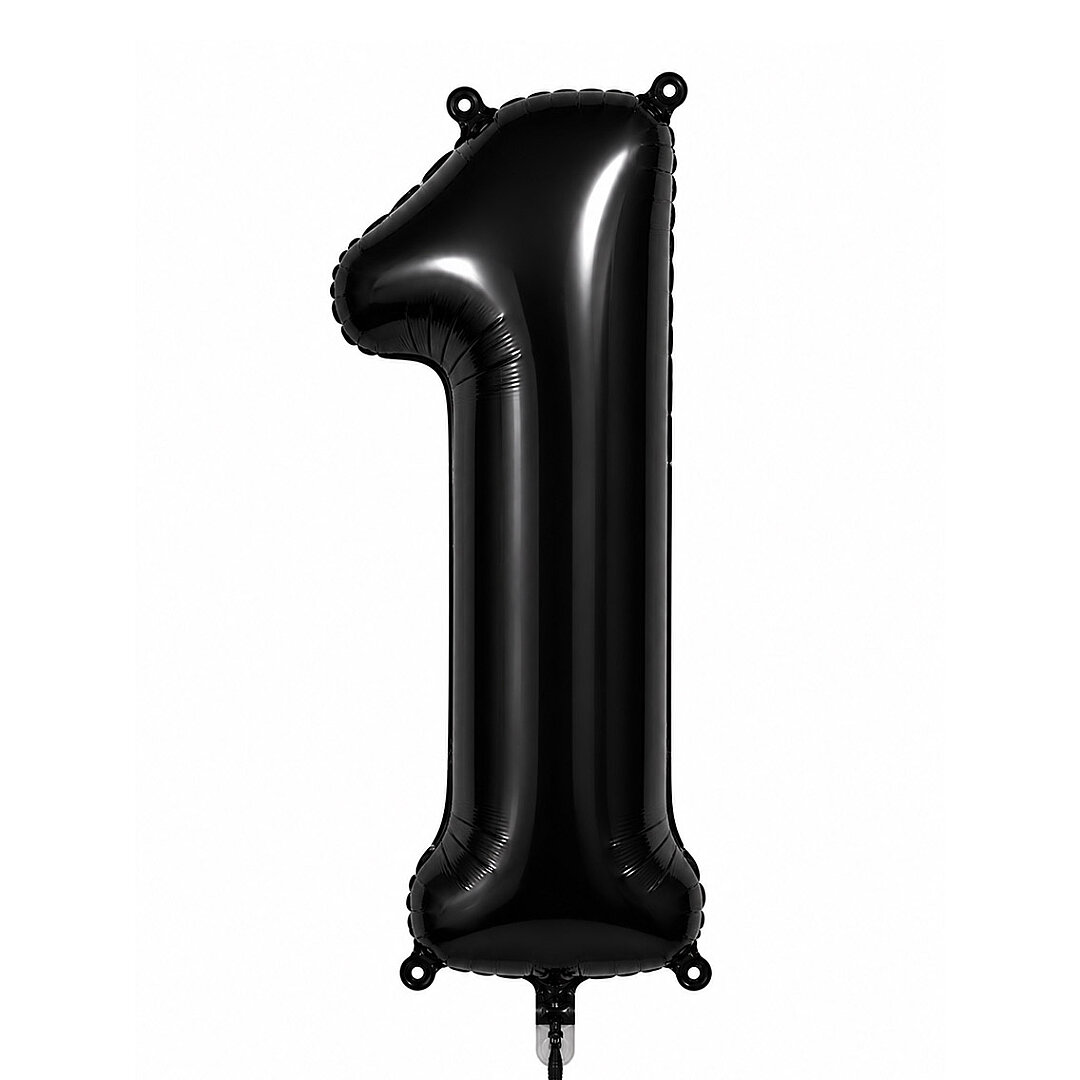1 Rakam Folyo Balon Siyah Rengi (76 cm) 