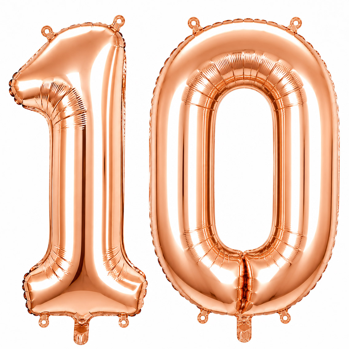 10 Rakam Folyo Balon Rose Gold Rengi (100 cm)