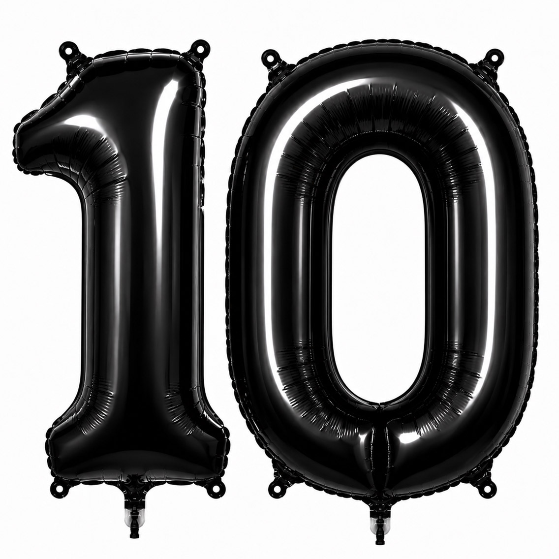 10 Rakam Folyo Balon Siyah Rengi (76 cm)