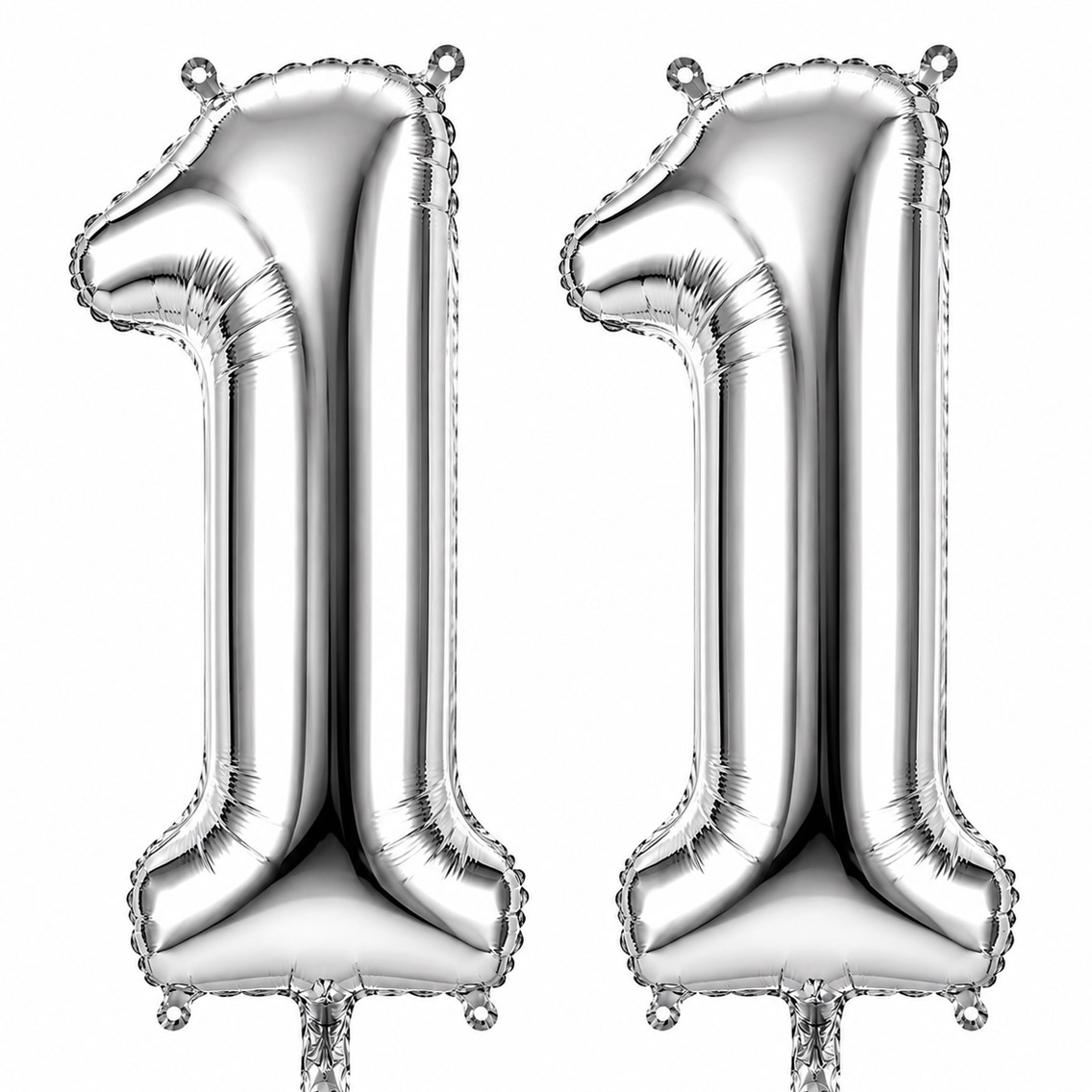 11 Rakam Folyo Balon Gümüş Rengi (100 cm)