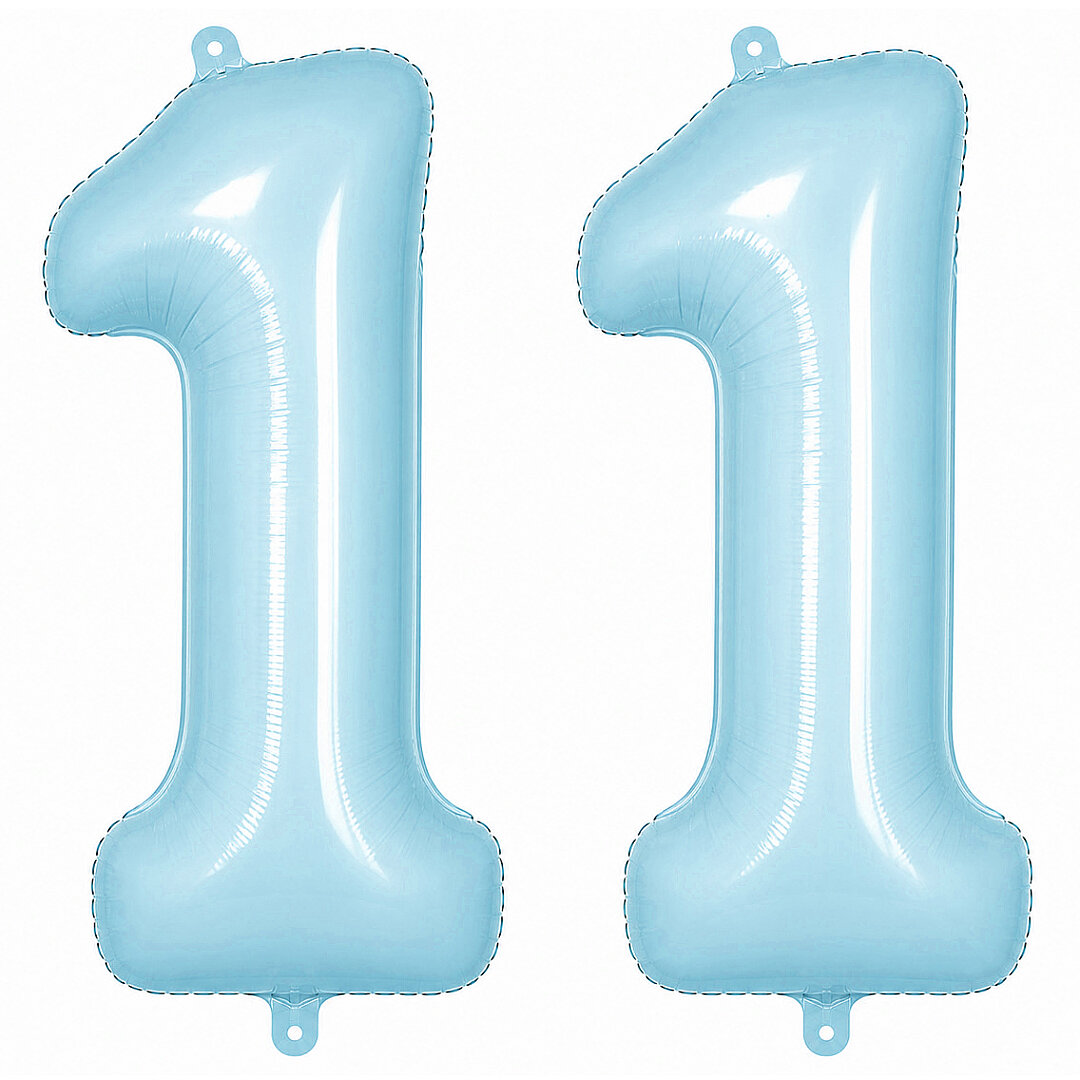 11 Rakam Folyo Balon Mavi Rengi (76 cm) 
