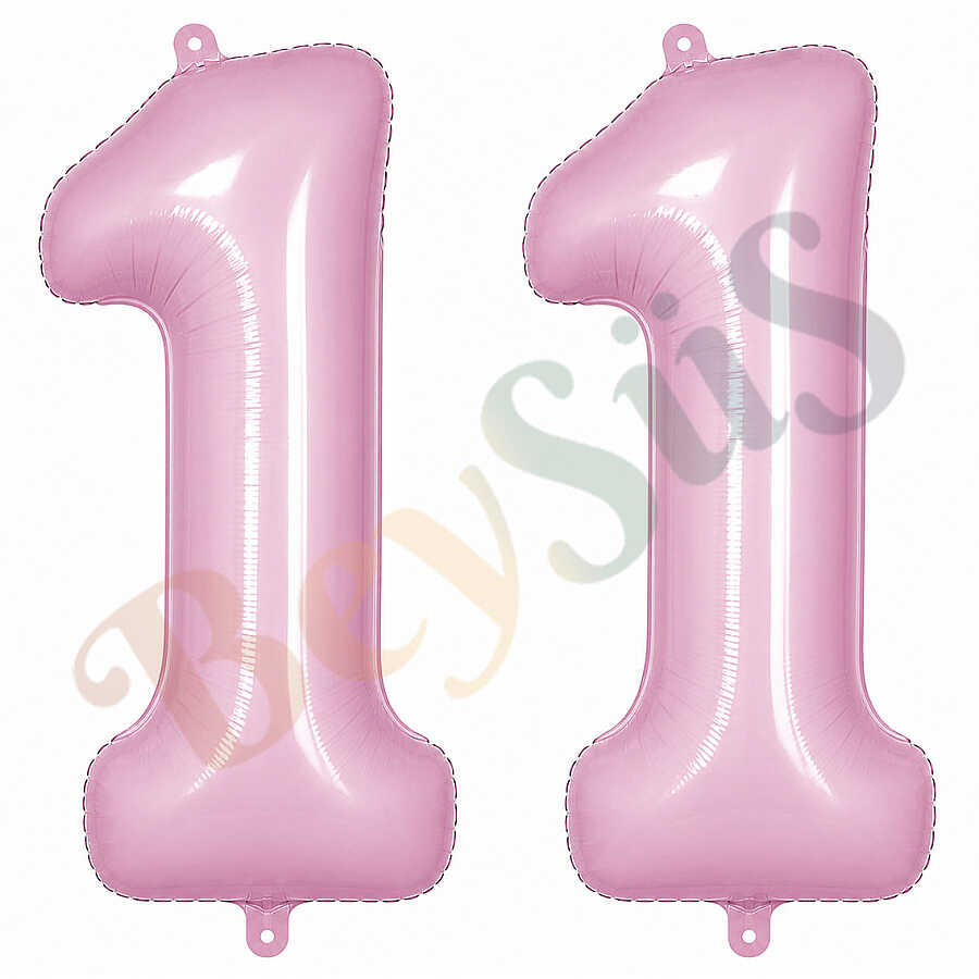 11 Rakam Folyo Balon pembe Rengi (76 cm)