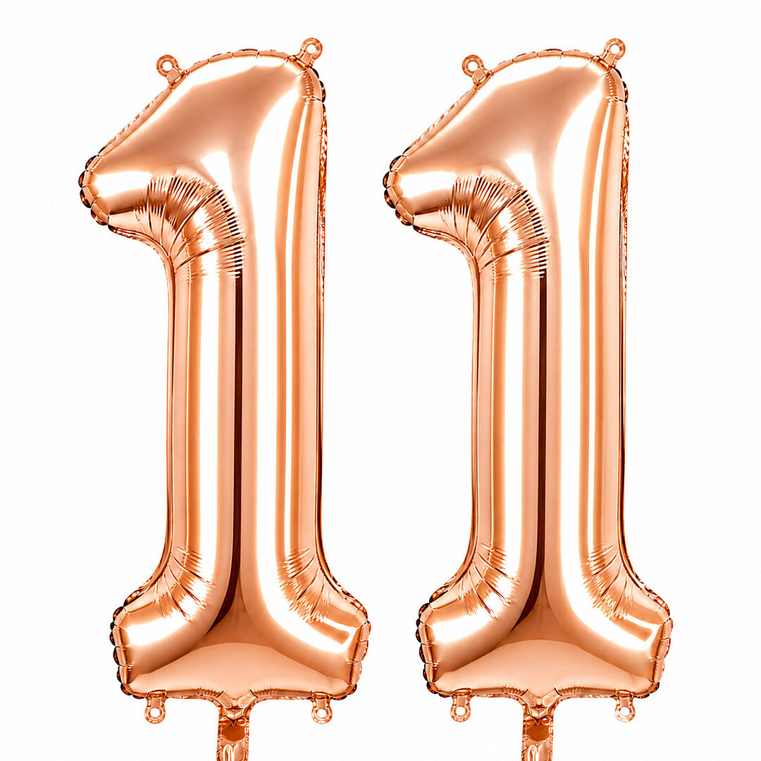 11 Rakam Folyo Balon Rose Gold Rengi (76 cm) 