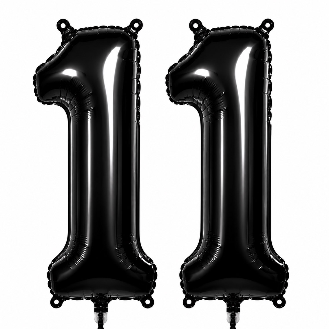 11 Rakam Folyo Balon Siyah Rengi (76 cm)