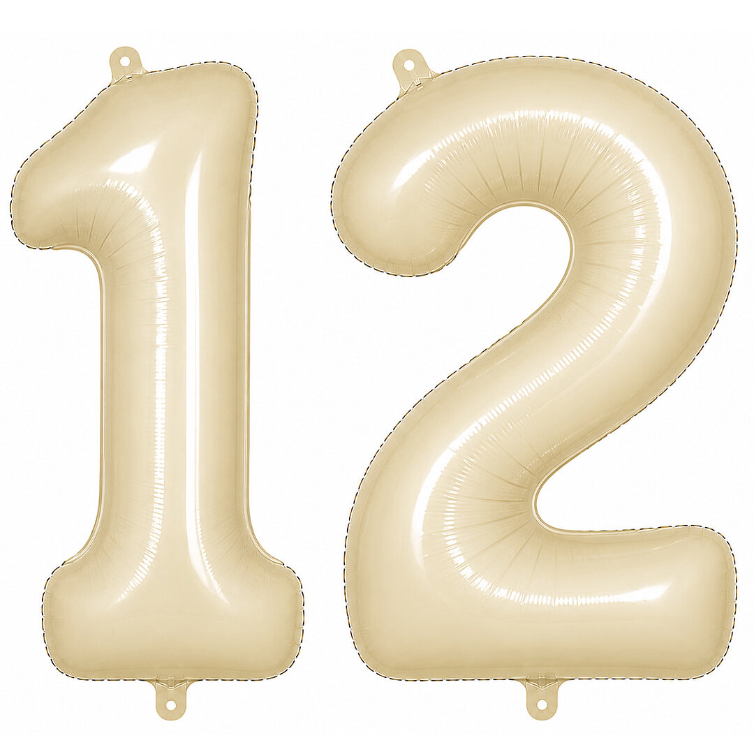 12 Rakam Folyo Balon krem Rengi (76 cm) 