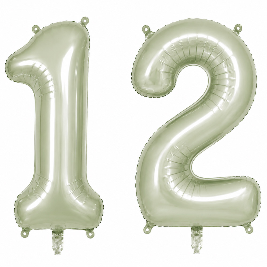 12 Rakam Folyo Balon Yeşil Rengi (76 cm)