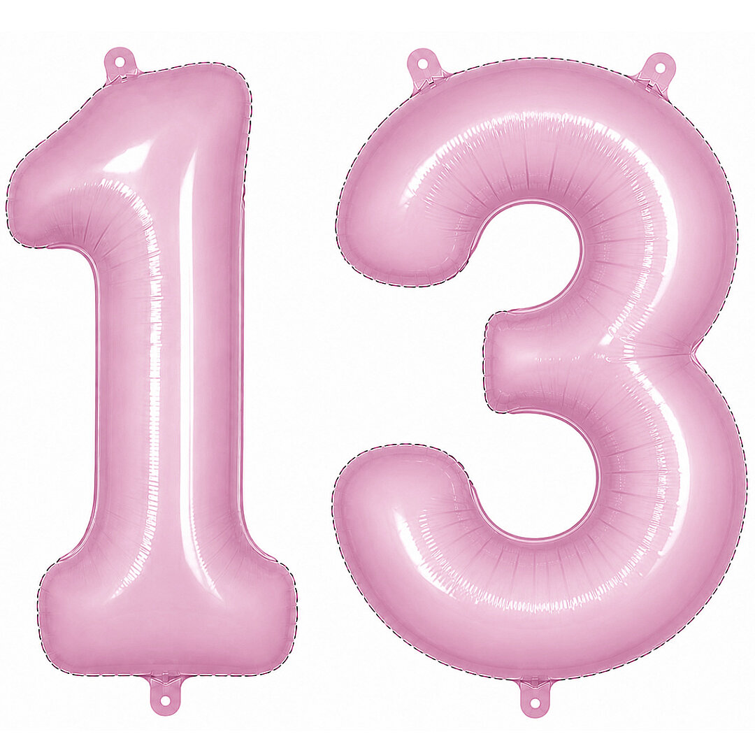 13 Rakam Folyo Balon pembe Rengi (76 cm) 
