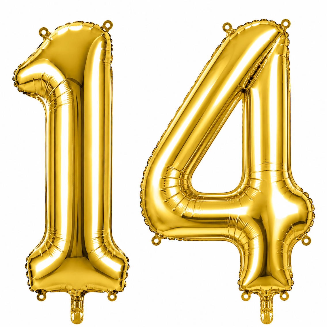 14 Rakam Folyo Balon Altın Rengi (100 cm)