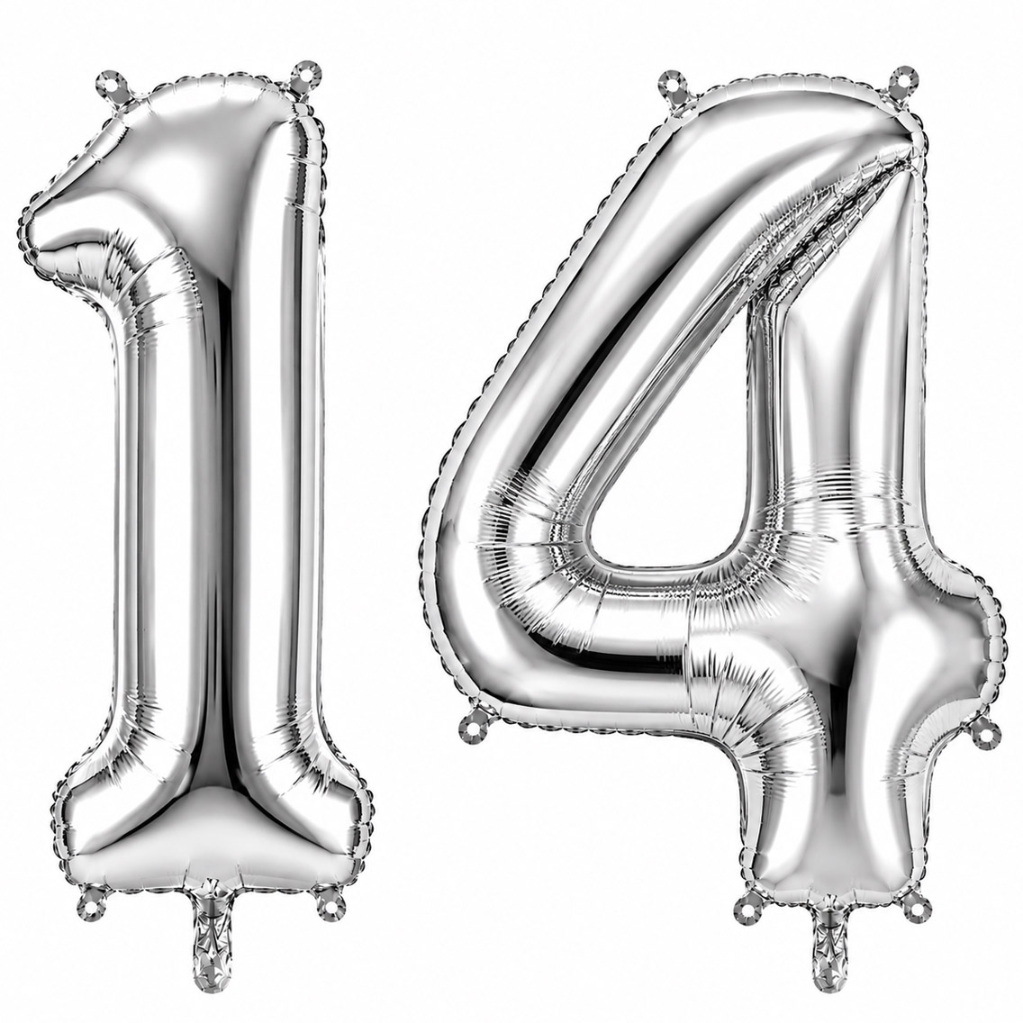 14 Rakam Folyo Balon Gümüş Rengi (100 cm)