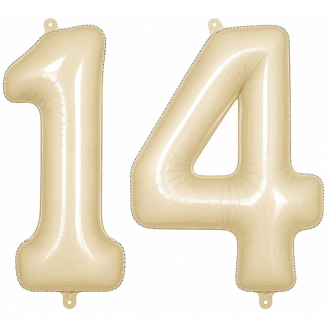14 Rakam Folyo Balon krem Rengi (76 cm) 