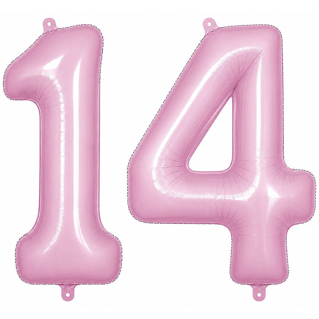 14 Rakam Folyo Balon pembe Rengi (76 cm) 