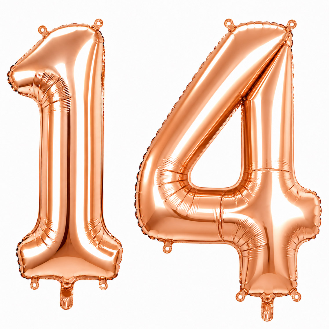 14 Rakam Folyo Balon Rose Gold Rengi (76 cm)