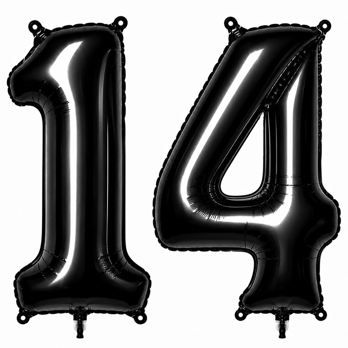 14 Rakam Folyo Balon Siyah Rengi (76 cm)