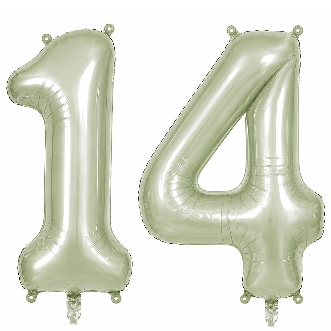 14 Rakam Folyo Balon Yeşil Rengi (76 cm) 