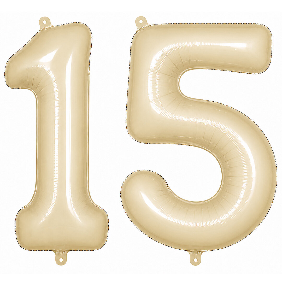 15 Rakam Folyo Balon krem Rengi (76 cm) 