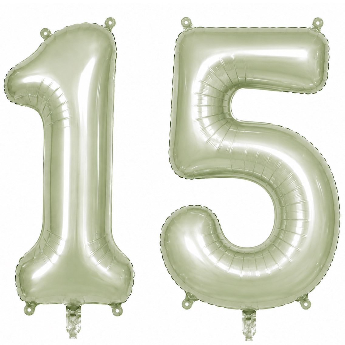 15 Rakam Folyo Balon Yeşil Rengi (76 cm)