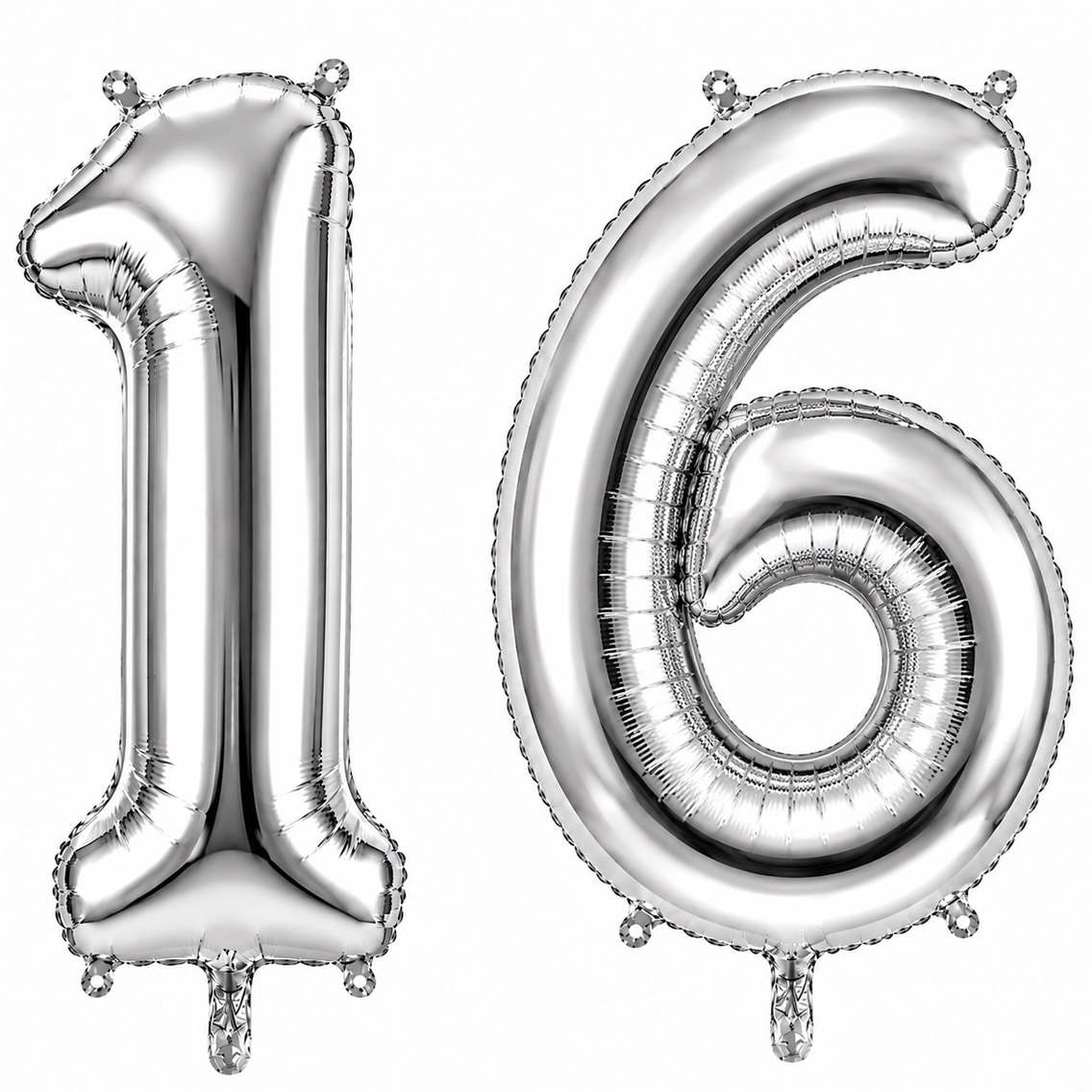 16 Rakam Folyo Balon Gümüş Rengi (100 cm)