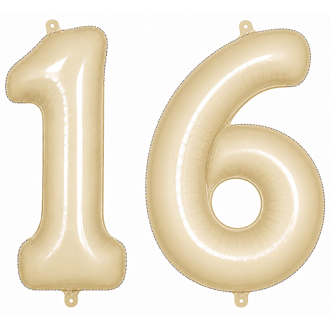 16 Rakam Folyo Balon krem Rengi (76 cm) 