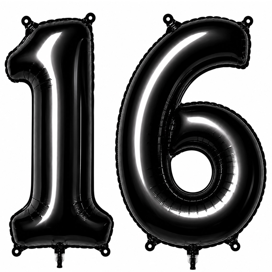 16 Rakam Folyo Balon Siyah Rengi (76 cm)