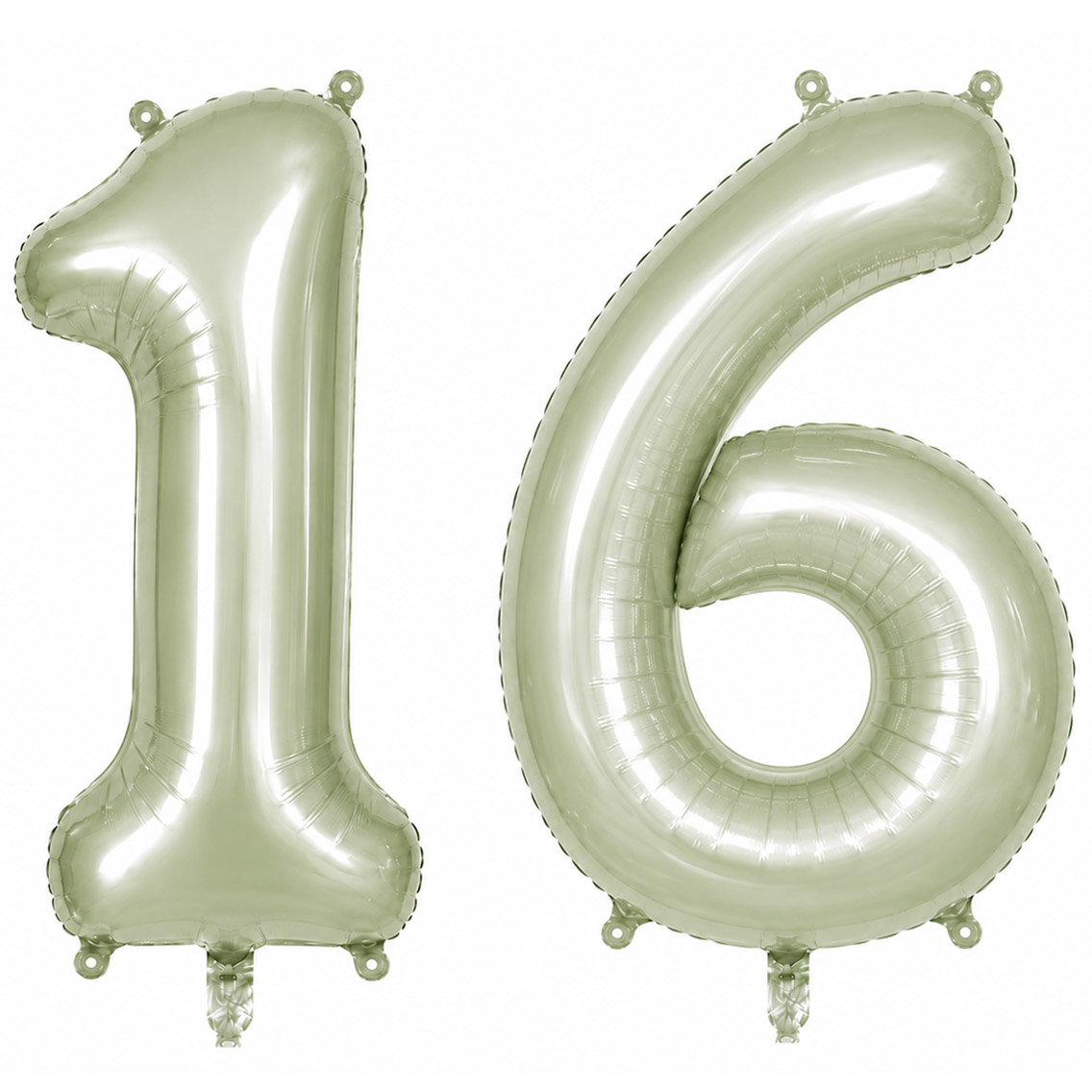 16 Rakam Folyo Balon Yeşil Rengi (76 cm)