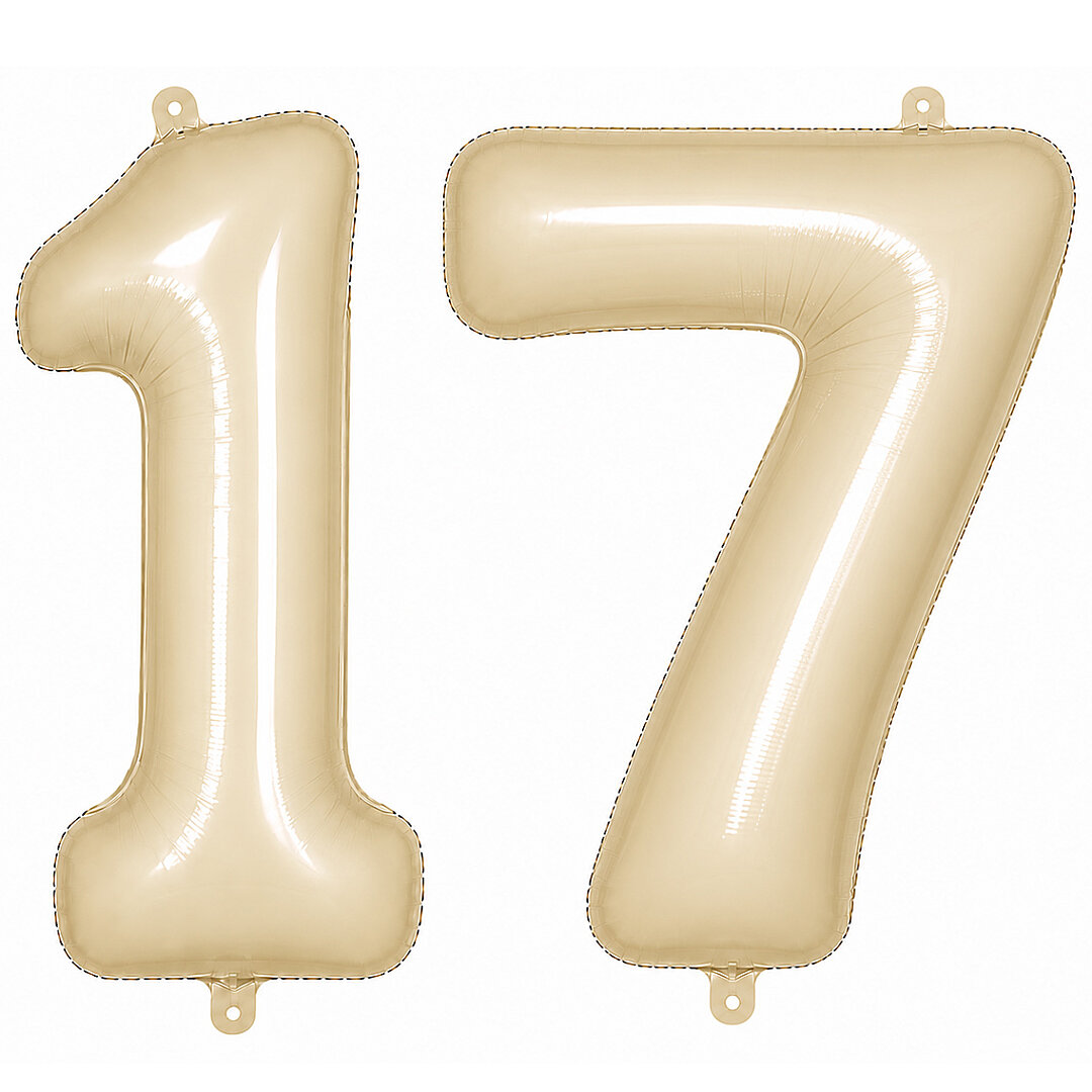 17 Rakam Folyo Balon krem Rengi (76 cm) 