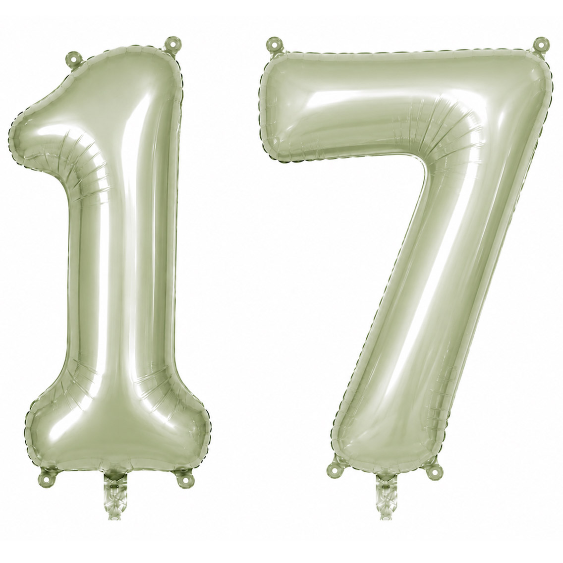 17 Rakam Folyo Balon Yeşil Rengi (76 cm)
