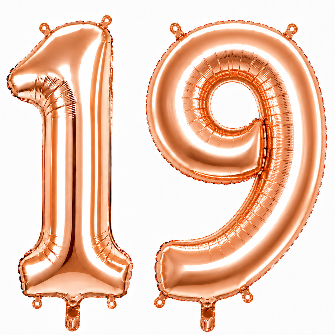 19 Rakam Folyo Balon Rose Gold Rengi (100 cm)