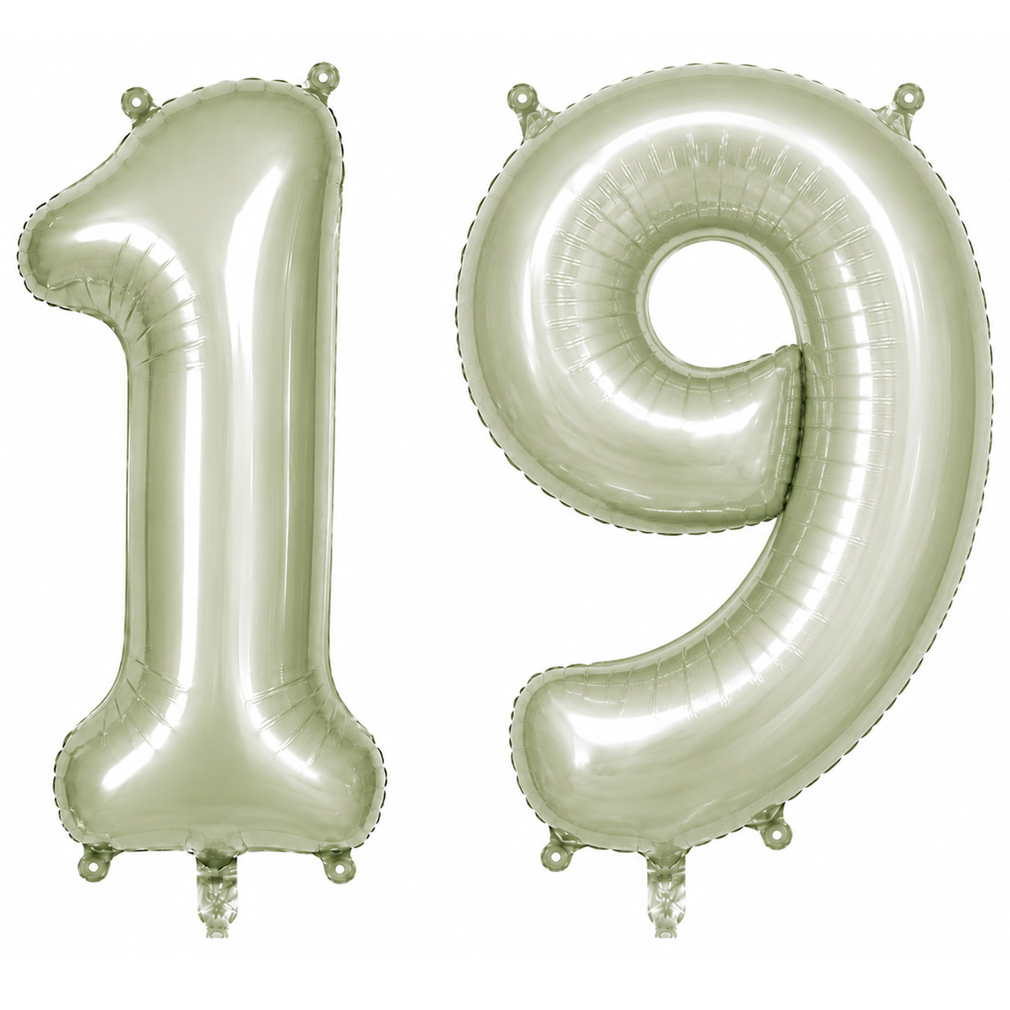 19 Rakam Folyo Balon Yeşil Rengi (76 cm)