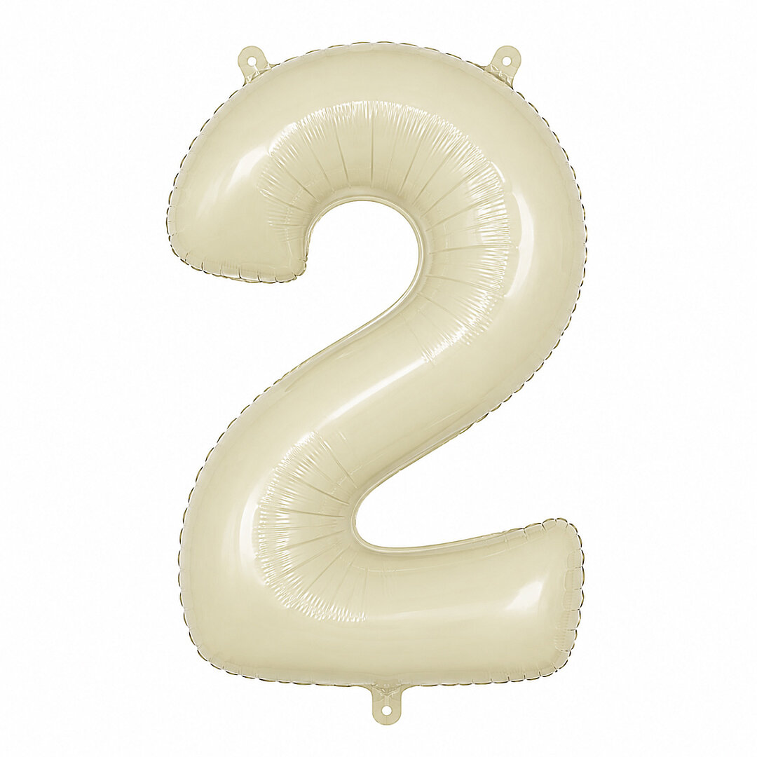 2 Rakam Folyo Balon krem Rengi (76 cm) 