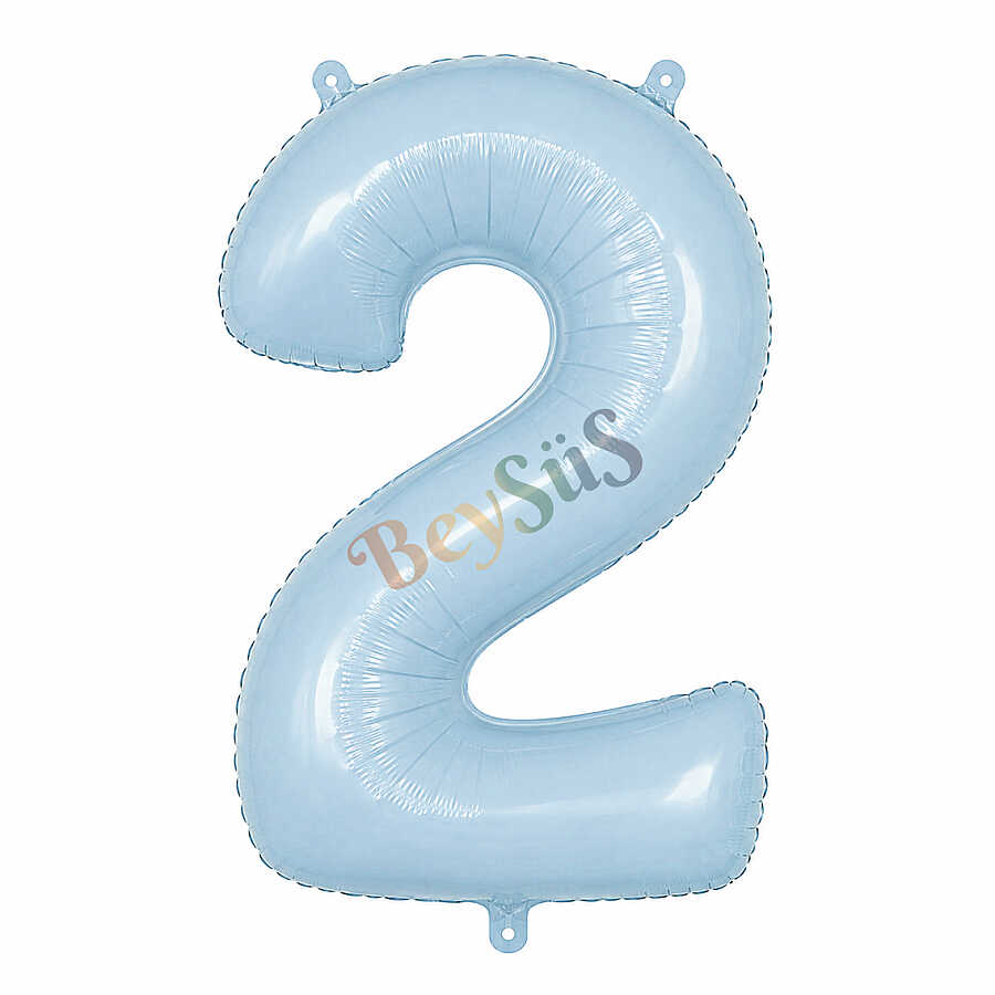 2 Rakam Folyo Balon Mavi Rengi (76 cm)