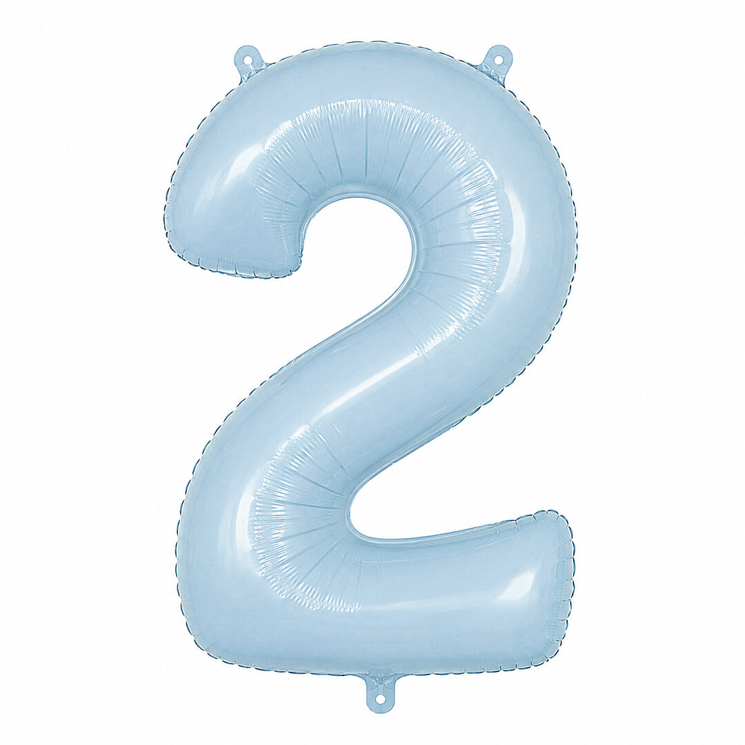 2 Rakam Folyo Balon Mavi Rengi (76 cm) 