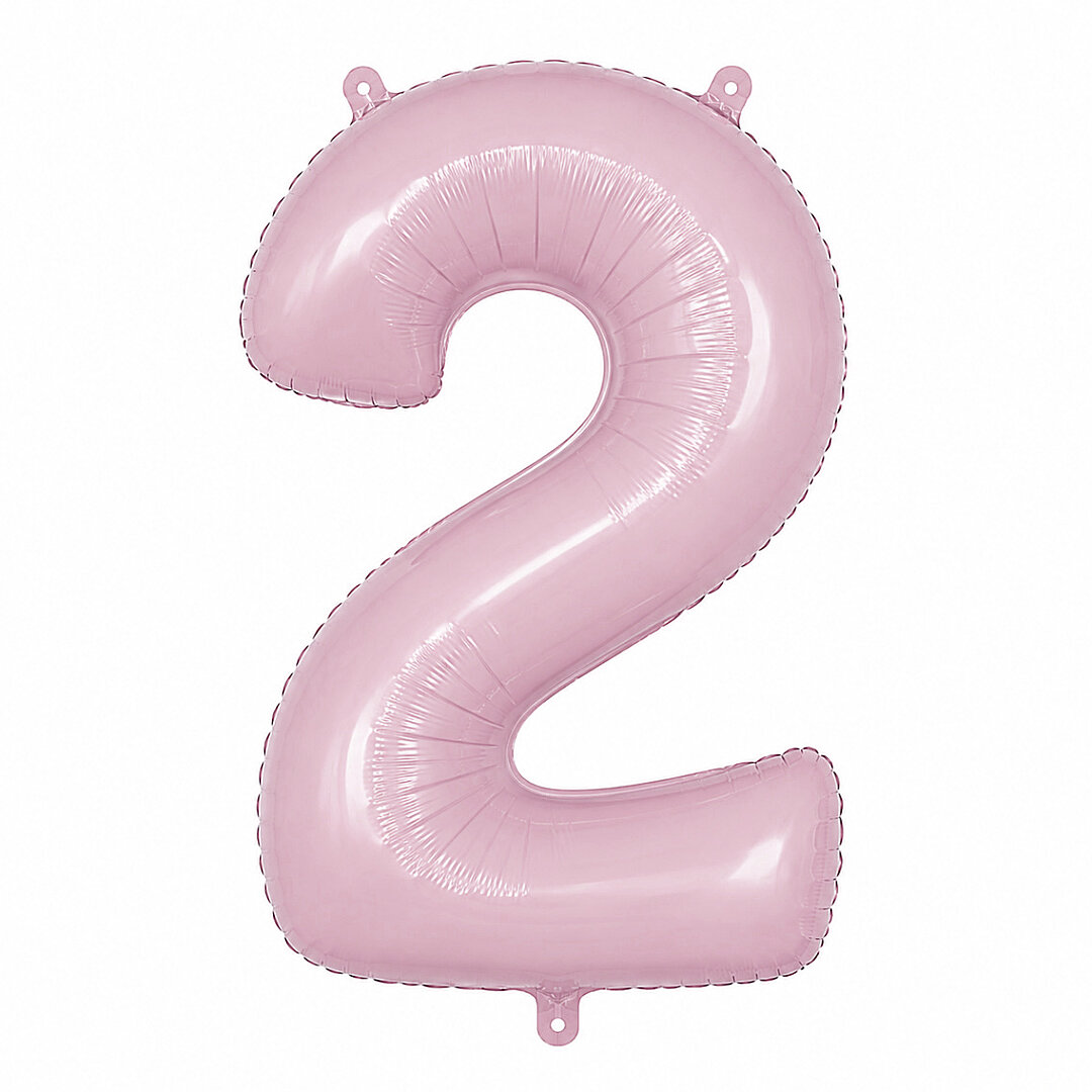 2 Rakam Folyo Balon pembe Rengi (76 cm) 