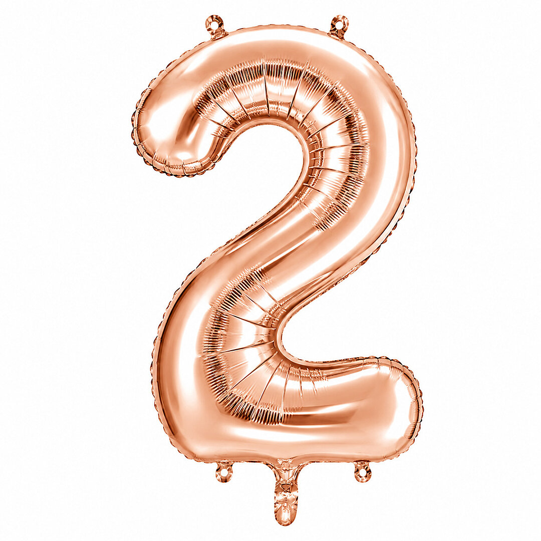 2 Rakam Folyo Balon Rose Gold Rengi (100 cm) 