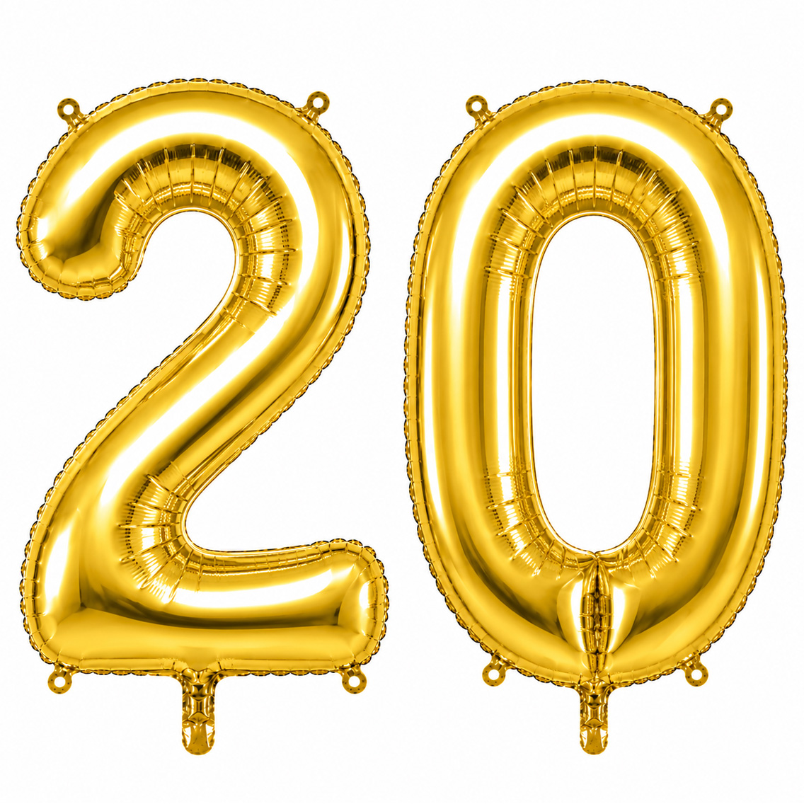 20 Rakam Folyo Balon Altın Rengi (76 cm)