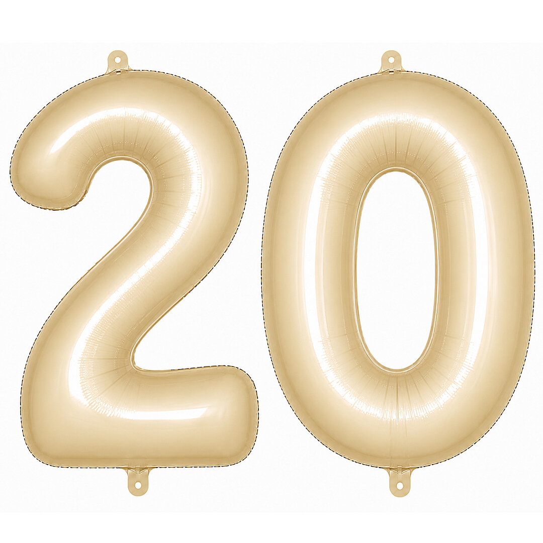 20 Rakam Folyo Balon krem Rengi (76 cm) 