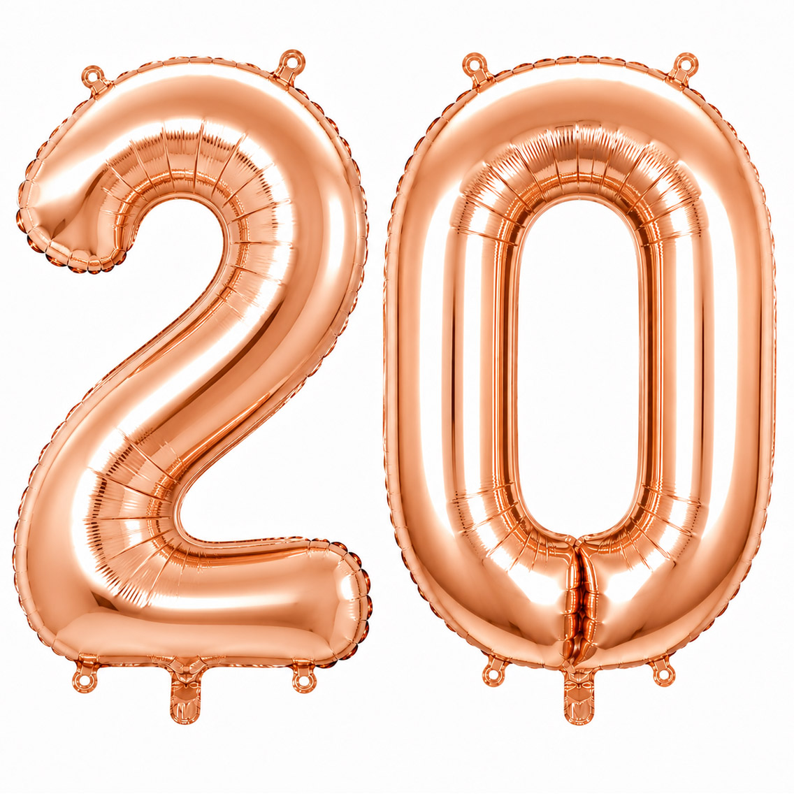 20 Rakam Folyo Balon Rose Gold Rengi (100 cm)