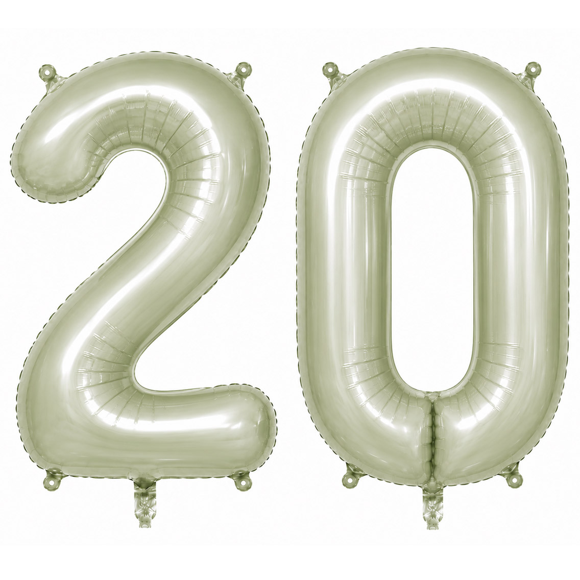 20 Rakam Folyo Balon Yeşil Rengi (76 cm)