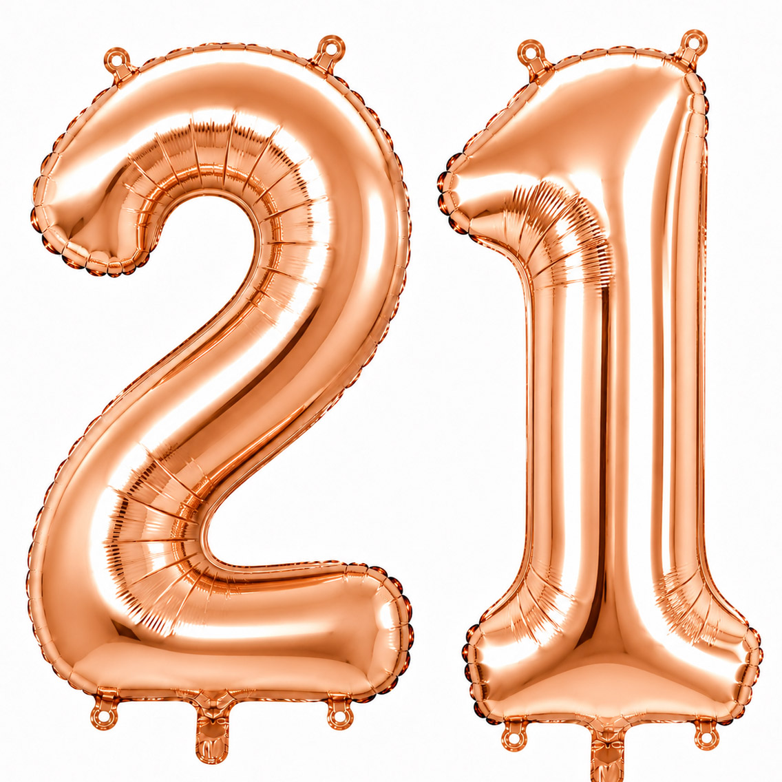 21 Rakam Folyo Balon Rose Gold Rengi (76 cm)