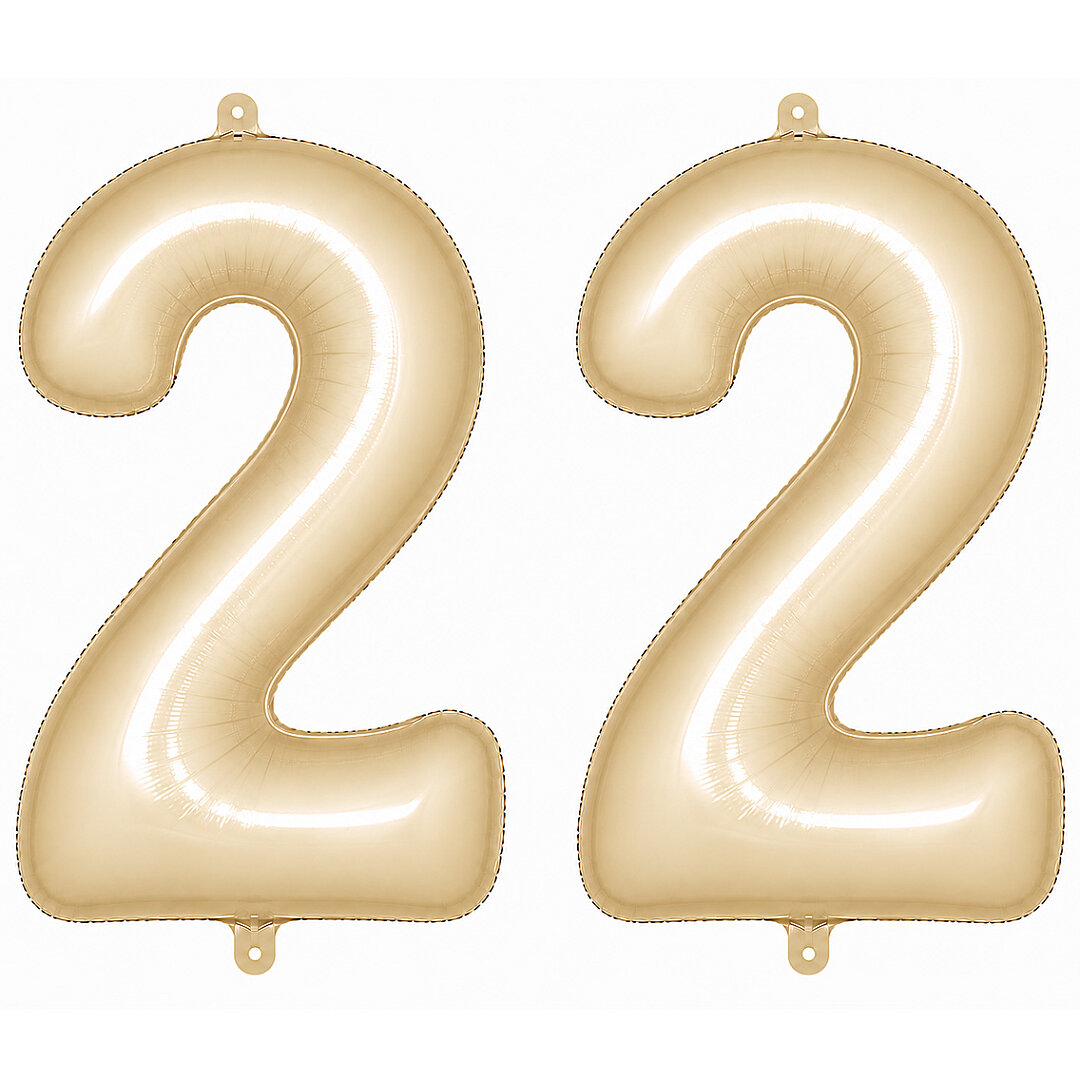 22 Rakam Folyo Balon krem Rengi (76 cm) 