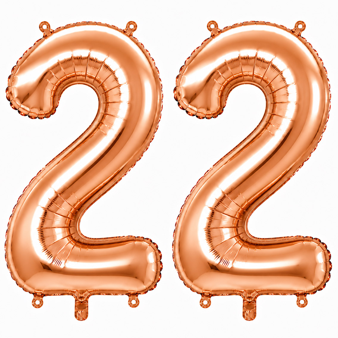 22 Rakam Folyo Balon Rose Gold Rengi (76 cm)