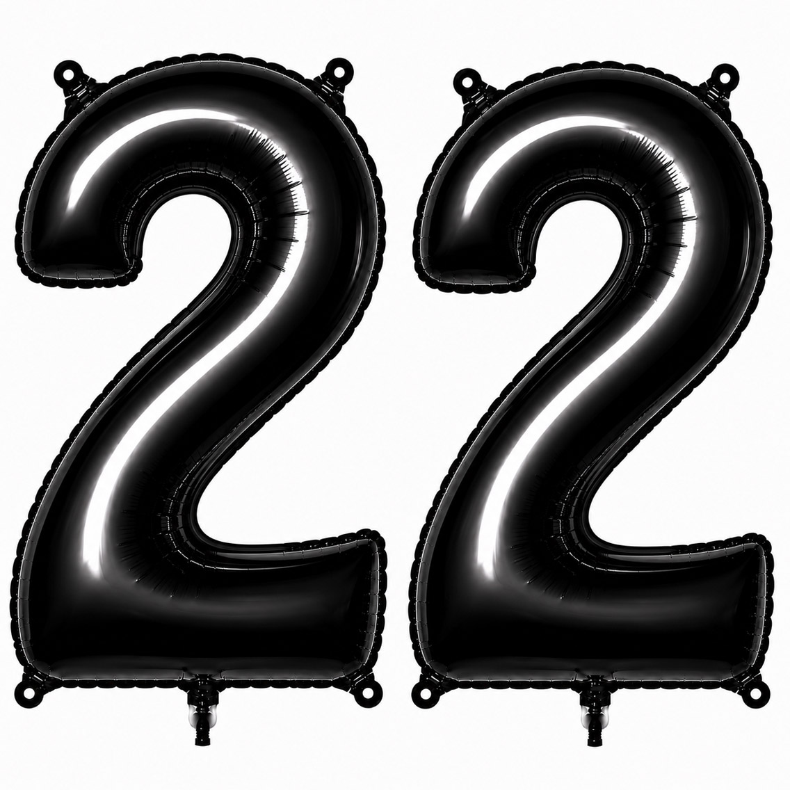 22 Rakam Folyo Balon Siyah Rengi (76 cm)
